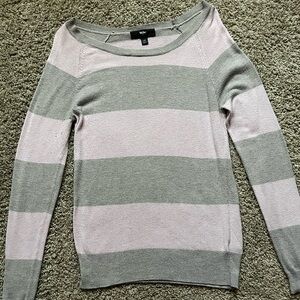 Pink and Gray Striped shirt